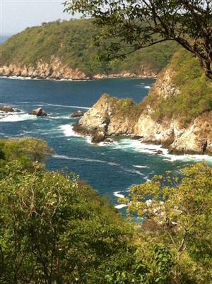 Beachfront land for sale near Zipolite Oaxaca Mexico, Pacific coast view